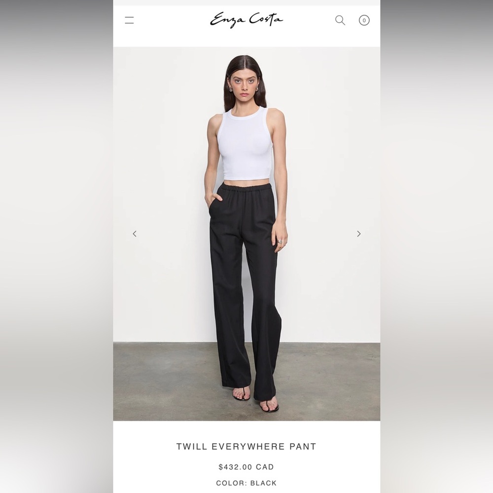 Enza Costa Twill Everywhere Pant - Perfect Condition